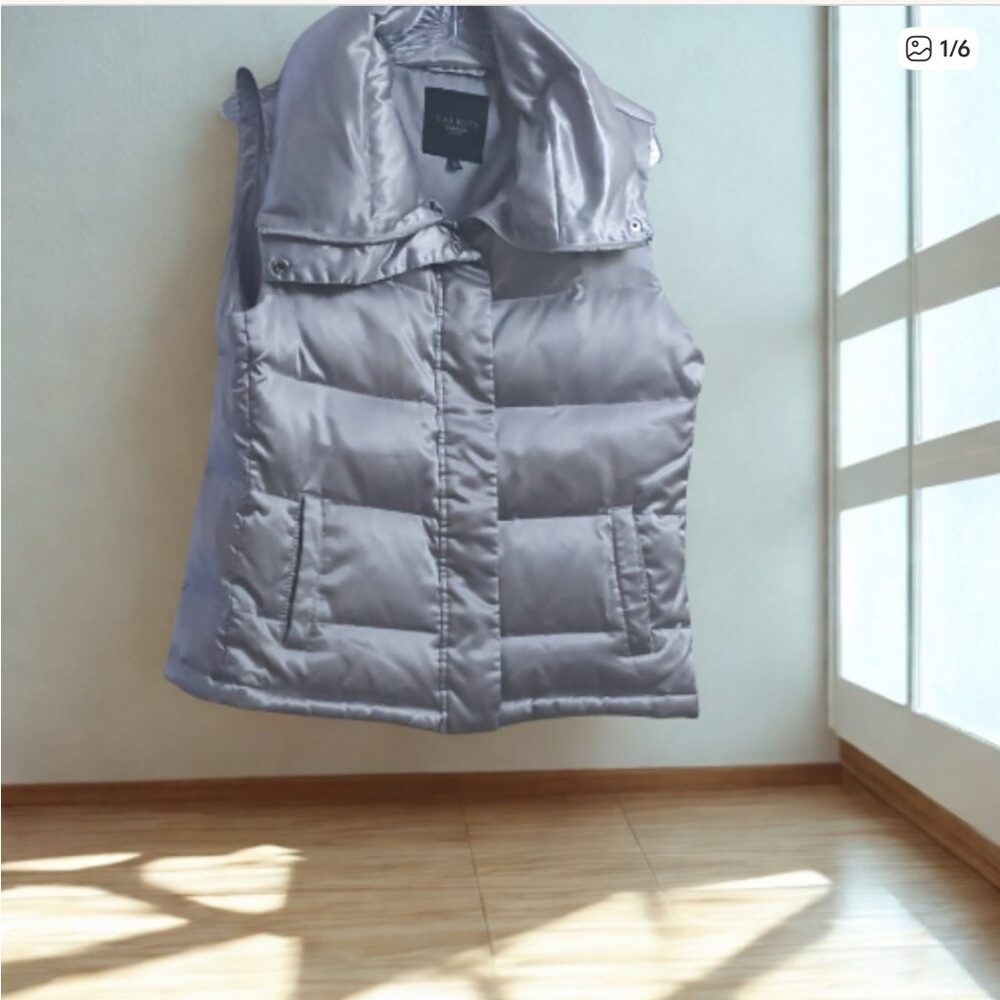Talbots Silver Puffer Vest